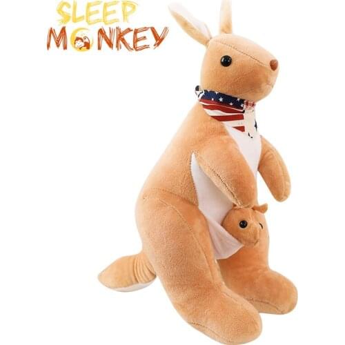 40cm Australia Kangaroo Plush Toys Simulation Kangaroo Dolls ustralian Mother And Child Kangaroo Plush Toys Baby Toys Birthday G