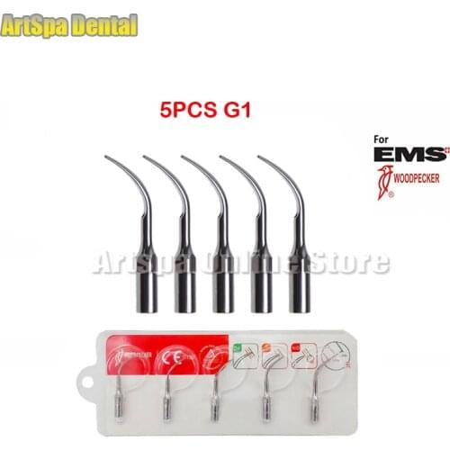 5 PCS Original G1 Dental Ultrasonic Scaler Scaling Tips Fit EMS Handpiece