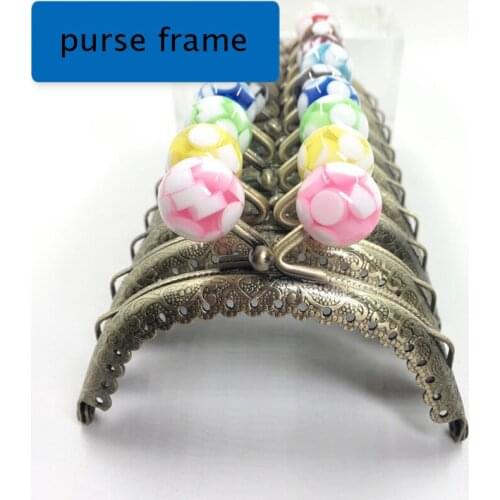 8.5cm women DIY purse frame coin bag making metal clasp knurling surface dot ball kiss buckle 10pcs/lot wholesale
