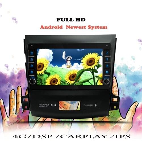 Car Radio Android For Mitsubishi Outlander 2005 2006 2007 - 2012 Peugeot 4007 Multimedia Player Navigation GPS DVD Tape Recorder