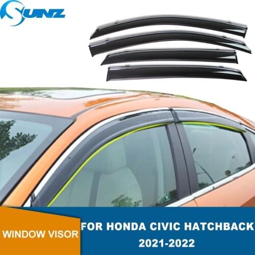Side Window Deflectors For Honda Civic Hatchback 2020 2021 Smoke Window Visors Weathershields Wind Rain Guards SUNZ