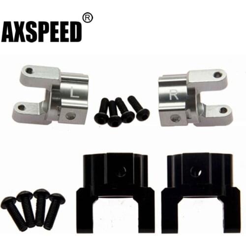 AXSPEED Black /Silver Aluminum C Hub Carrier Set Optional Parts for Axial SCX10 1/10 RC Rock Crawler Cars Upgrade Part