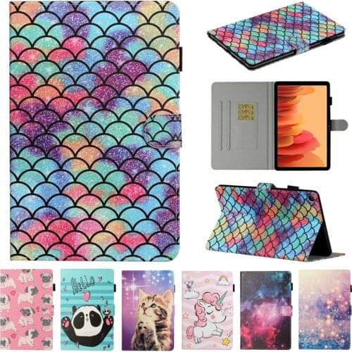 For Samsung Tab A7 Lite Case 8.7 inch 2021 Cute Painted Leather Flip Cover For Funda Galaxy Tab A7 Lite Tablet Case SM T220 T225