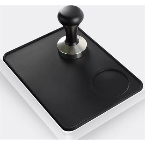 Black Espresso Mat Coffee Tamper Mat 8 Inch X 6 Inch For Baristas With Non-Slippery Food Safe Silicone