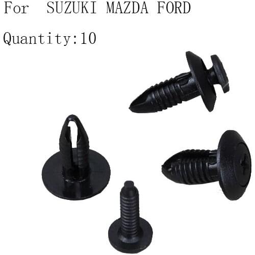 FOR SUZUKI FOR MAZDA FOR FORD Plastic Screw Fastener Rivet Clips X10