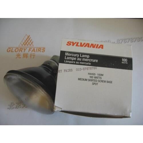 SYLVANIA 100W mercury lamp H44GS-100M 100 WATTS MEDIUM SKIRTED SCREW BASE SPOT R H44GS-MDSKSP PAR38 Blacklight UVA bulb