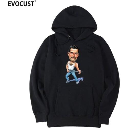 Queen Band fans FREDDIE MERCURY ART men Hoodies Sweatshirts women unisex Combed Cotton