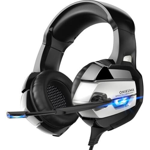 Game Headphones Bass Stereo Over-Head Earphone With Microphone Over Ear Noise Canceling Wired Headset For PC Laptop