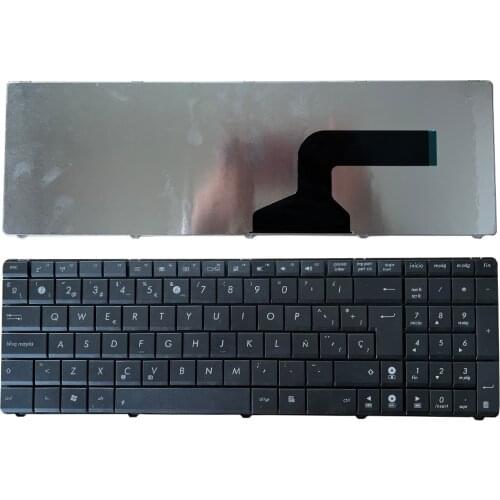 Spanish Laptop Keyboard for Asus X53 X54H k53 A53 N53 N60 N61 N71 N73S N73J P52 P52F P53S X53S A52J X55V X54HR X54HY N53T Black