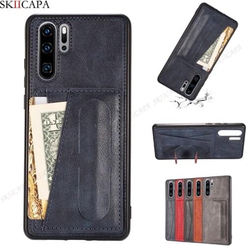 Multifunction Leather Shockproof Case For Huawei P30 Mate 30 20 Pro Nova 3i 3 P Smart Wallet Card Holder Kickstand Phone Cover