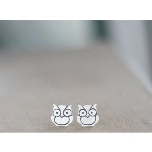Fashion Owl Stud Earrings Bird Earrings Tiny Animal Nature Jewelry Gift For Woman Girls Kids Accessories