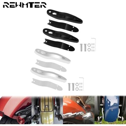 Motorcycle Black/Chrome Rear Turn Signal Extension Bracket Relocation Kits For Harley Softail Slim FLS Standard FXST FLSTF 00-20