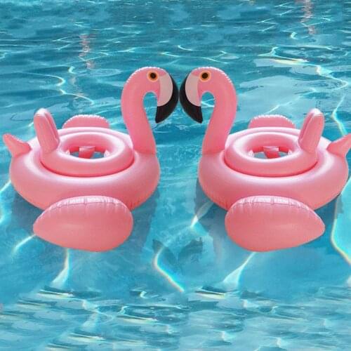Inflatable Circle Flamingo Float Swimming Ring Inflatable Pool Float Child Seat Air Mattresse Water Toys Suitable For Aged 0-4