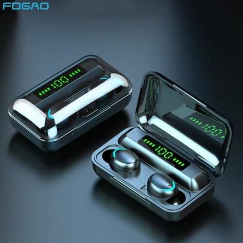 True Wireless Headphones TWS Bluetooth Earphones 5.0 Charging Box 2000mAh Sports Waterproof Headsets Mini In-ear Music Earbuds