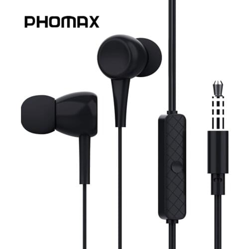 PHOMAX 3.5mm Jack In-Ear Earphone Superb Bass Stereo Sound Effect With Mic 1.2 m For Samsung Xiaomi Huawei iPhone Smart Phone