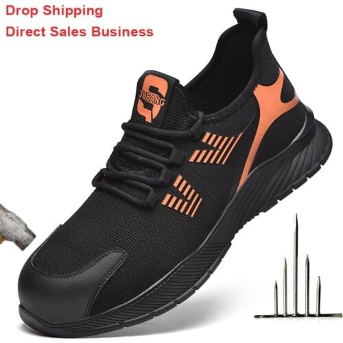 Puncture-Proof Safety Work Shoes For Men Boots Breathable Lightweight And Indestructible Work Sneakers Direct Delivery