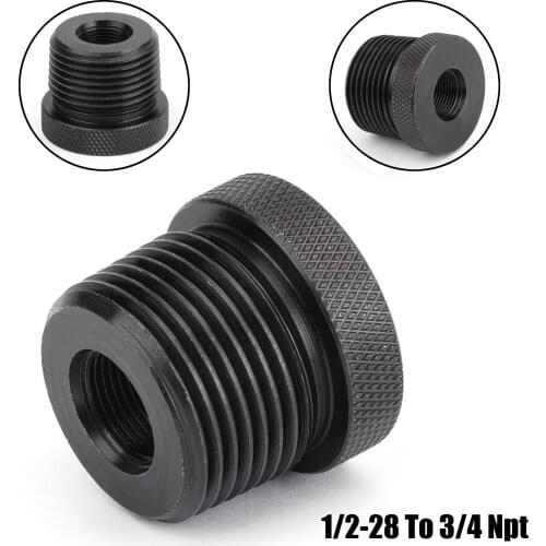 New 1/2-28 To 3/4 NPT Threaded Adapter Automotive Oil Filter Adapter Knurled