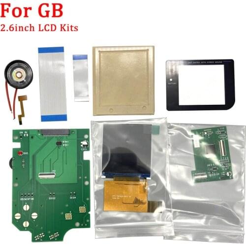 New 2.6inch IPS LCD Screen Kits for Nintendo Gameboy GB DMG IPS support high brightness backlight adjustment LCD Screen kits