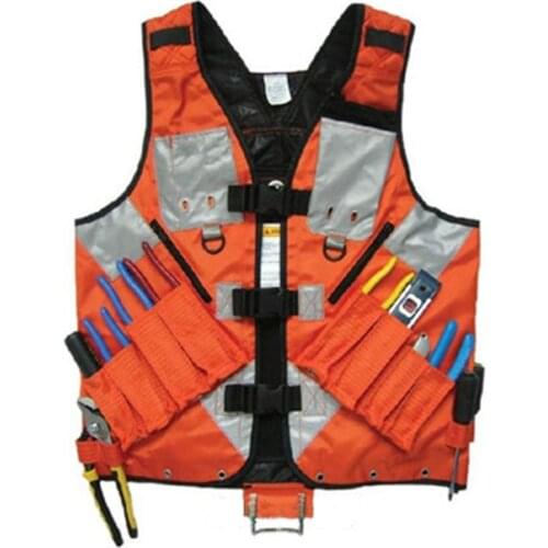 Orange Electrician Carpenter Framer Plumber Craftman Construction Tool Vest