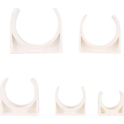 Garden Irrigation Water Pipe Clamps Outer Diameter 20/25/32/40/50mm PVC Pipe Fixed Clips Hose Hanger Supporter Brackets 5Pcs