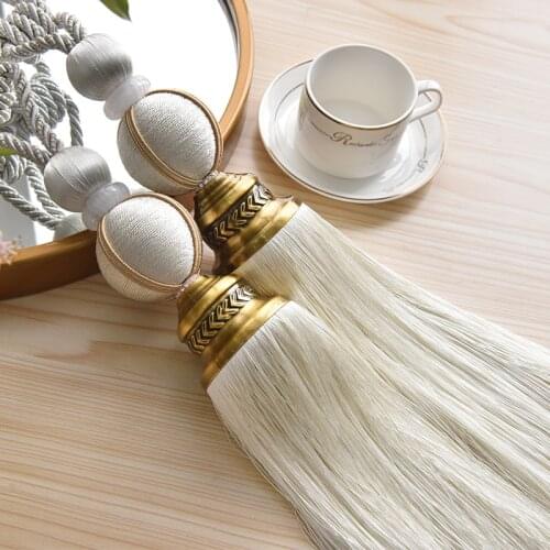 2 Pcs High Quality Curtain Tieback All Match Elegant Hanging Holdbacks Curtains Tassels Bandages Brushes Curtain Accessories