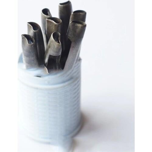 Right comma flower punch DIY leather punching tool flower punch belt punch shaped punch round punch reverse tease