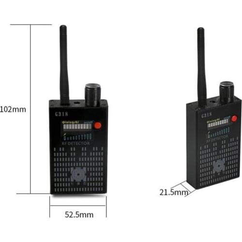 Professional 1500mAh Battery Super RF WiFi Bluetooth GSM DECT Anti Spy Wireless Security Alarm Bug Metal Detector G318