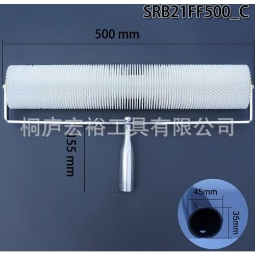 21mm Brush tooth length spiked roller brush 20" Round head defoaming Brush roller
