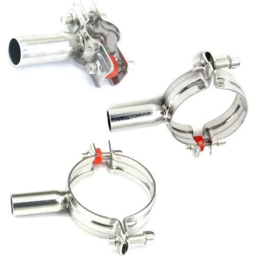 Fit Tube Outer Diameter Range 12-219mm 304 Stainless Steel Sanitary Pipe Clamp Clips Fixed Support Tube Bracket