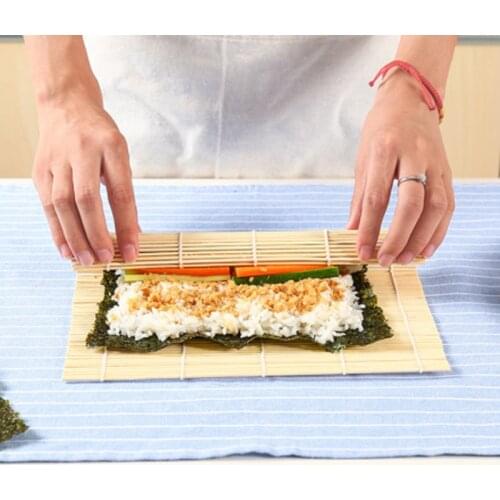 New 1PC Kitchen Sushi Tool Bamboo Rolling Mat DIY Onigiri Rice Paddles Tools Bamboo Sushi Mat Japanese Sushi Machine Tool