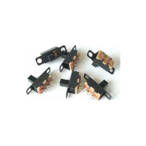 10pcs/lot SS12F15 SS12F15VG4 toggle switch 1P2T SPDT 3PIN SS-12F15 slide switches handle 4mm