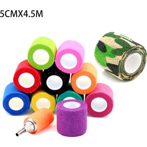10pcs High Quality Disposable self-adhesive elastic tattoo bandage Cohesive Disposable Tattoo Grips Cover tattoo supplies