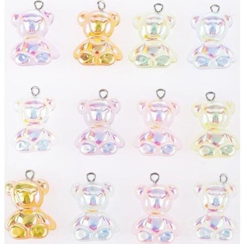10pcs Bear Pendant Charms for Necklace Bracelet Earrings Jewelry Bears Diy
