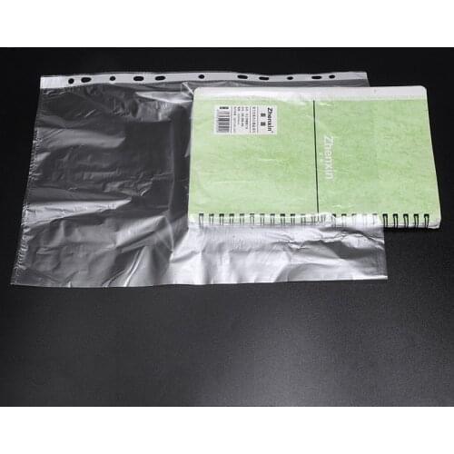 100pcs A4 Punched Pockets Folders Filing Thin 11 Holes Loose Leaf Documents Sheet Protectors Transparent Documents Folder Bag
