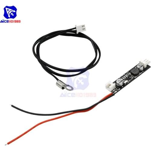 Diymore 2 -3 Wires PWM PC CPU Fan Temperature Speed Controller Speed Governor Module with Temperature Sensor Probe DC 5 -12V