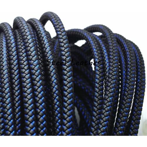 2m/lot Approx 8mm Braided Silk Leather Rope String Cord For DIY Bracelet Jewelry Craft Making Findings Wholesale Leather DIY