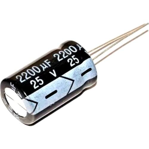 25V2200UF volume 13x21mm aluminum electrolytic capacitor 25V2200UF 20pcs