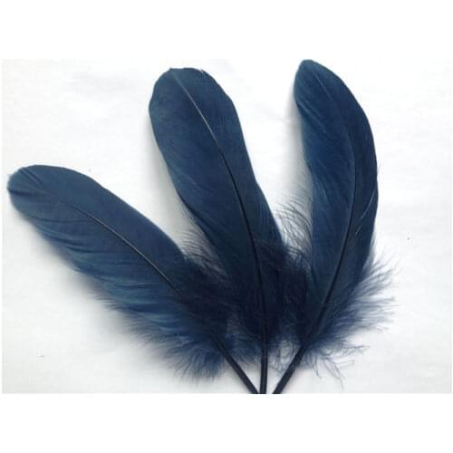 200Pcs/LOT!10-18cm navy Goose Satinettes loose feathers,Goose Feathers,craft feathers earring accessories