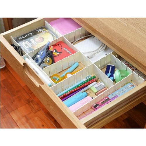 43x5cm 6pcs DIY Stretch Clapboard Drawer Divider Household Storage Organizer