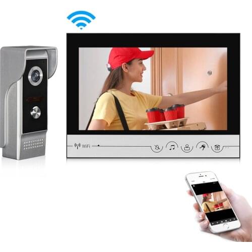 9 Inch LCD Monitor Wired WIFI Video Door phone APP Remote Control WIFI Doorbell Peephole Viewer for Villa XSL-V90R-WIFI-M4