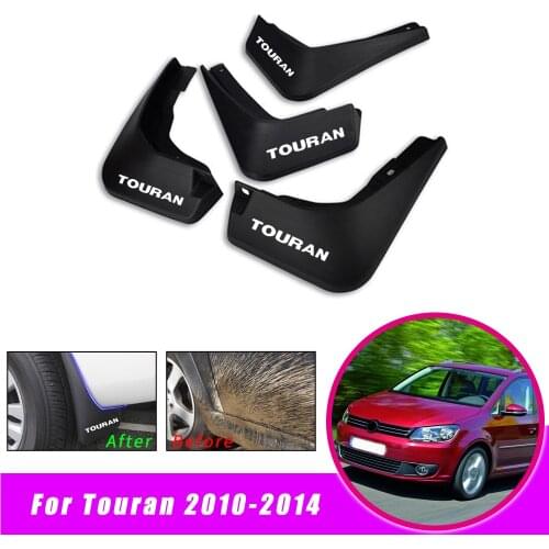Car Mudflaps For VOLKSWAGEN Touran 2010-2014 Fender Flares Splash Guards Mudguards Car sticker 4PCS