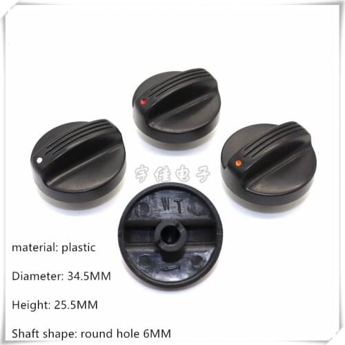 1 Piece 34.5MM×25.5MMplastic knob cap potentiometer volume adjustment switch knob is suitable for round shaft 6MM