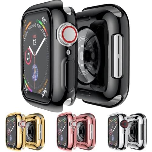 For iWatch TPU Case Fashion Screen Protector Cover Case Shell For Apple iWatch Series 6/5/4 40/44MM Anti-scratch Watch Parts