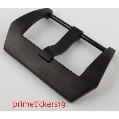 18mm black stainless steel watch buckle black PVD leather strap pin clasp buckle