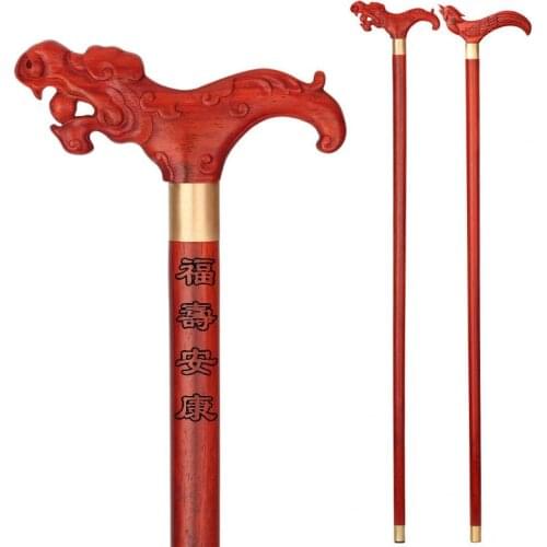 Wood carving Gallery vegetarian chicken wing wood rosewood crutches leading old wood stick stick for quality products