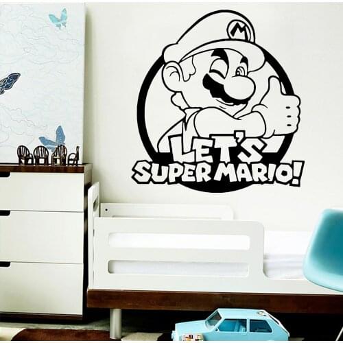 Diy super Mario Wall Stickers Modern Interior Art Wall room Decoration Kids Room Nature Decor Wallpaper