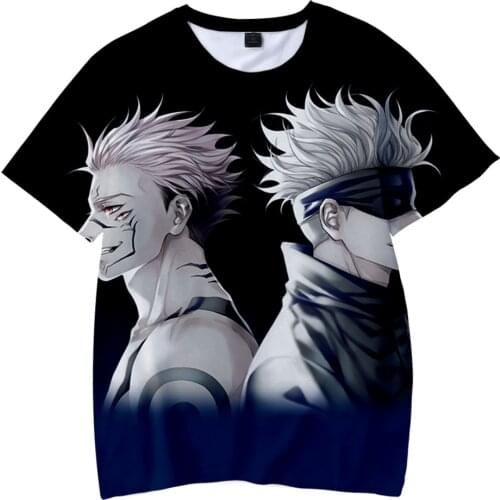 Anime jujutsu kaisen gojo satoru T-shirt O-Neck Mens Women T shirt Summer Short Sleeve jujutsu kaisen Boy Girl Kids Tops