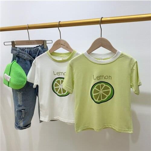 Toddler Boys T-shirts Fashion Fruit Print Short Sleeve Tops for Girl Kids Clothing Summer Baby Children Tshirts 2 3 4 5 6 Years