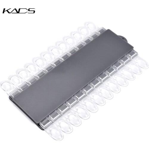 KADS 24 False Nail Tips UV Gel Nail Polish Color Display Detachable Clear Chart for Gel Polish Manicure Tool