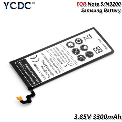 Lithium Battery EB-BN920ABE For Samsung Galaxy Project Noble 3300mAh Phone Battery Note 5 N9200 N920t N920c Note5 SM-N9208 N9208